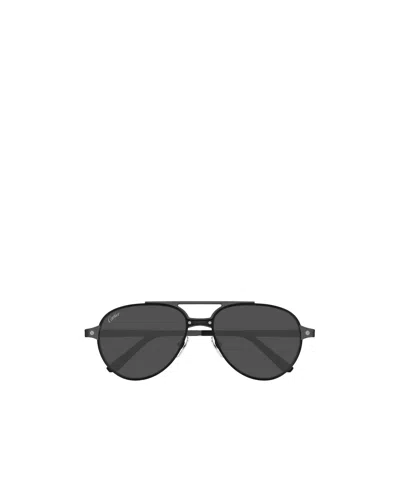 Cartier Geometric Frame Sunglasses In Black