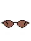 Cartier Geometric-frame Sunglasses In Brown