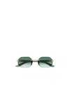 Cartier Geometric Frame Sunglasses In Green