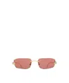 Cartier Geometric Frame Sunglasses In Pink