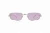 Cartier Geometric Frame Sunglasses In Silver Purple