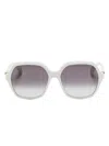 Cartier Geometric-frame Sunglasses In White