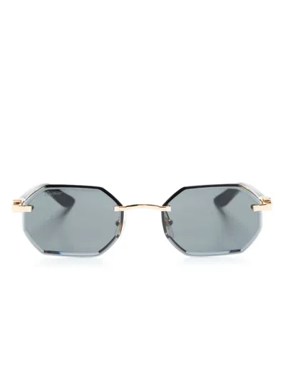 Cartier Geometric Rimless Sunglasses In Neutrals