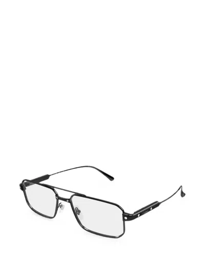 Cartier Geometric-frame Glasses In Black