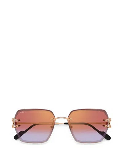 Cartier Geometric-frame Sunglasses In Multi