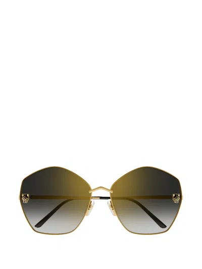 Cartier Geometric-frame Sunglasses In Red