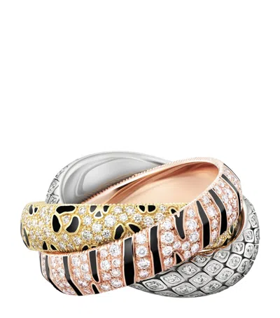 Cartier Gold And Diamond Trinity Wild One Ring