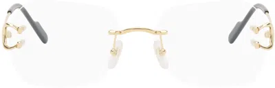 Cartier Gold 'c De ' Square Rimless Glasses