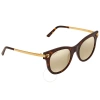 CARTIER CARTIER GOLD CAT EYE LADIES SUNGLASSES CT0024S 002 50