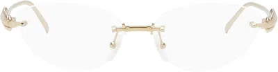 Cartier Gold 'clash De ' Cat Eye Glasses