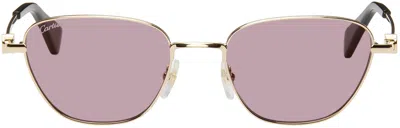 Cartier Gold 'classic C De ' Sunglasses In 004 Gold