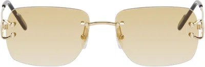 Cartier Gold 'classic C De ' Sunglasses