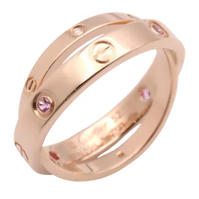 Pre-owned Cartier Gold Clear Pink Gold (18k) Band Ring ()