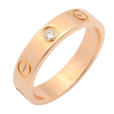 Pre-owned Cartier Gold Clear Pink Gold (18k) Band Ring ()