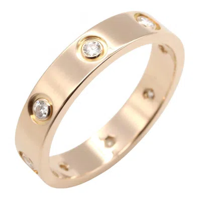 Pre-owned Cartier Gold Clear Pink Gold (18k) Band Ring ()