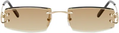 Cartier Gold Ct0465s Sunglasses
