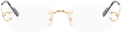 Cartier Gold 'décor C Classique De ' Glasses In White