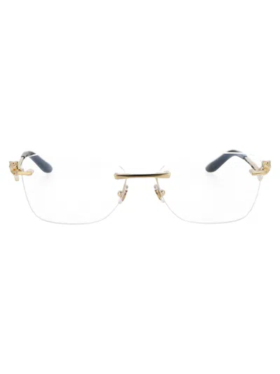 Cartier Gold Gold Transparent Acetate Glasses