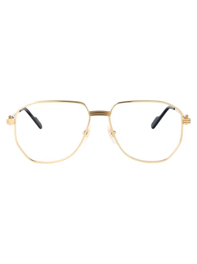Cartier Gold-gold-transparent Metal Glasses
