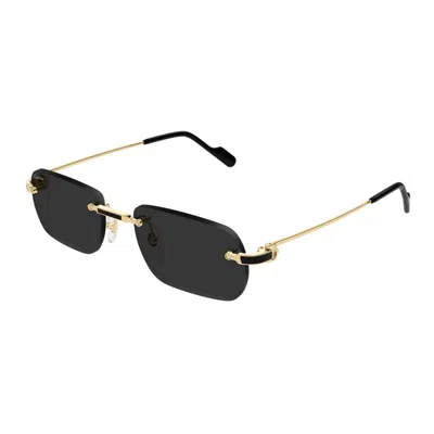 Cartier Gold Metal Frame Sunglasses
