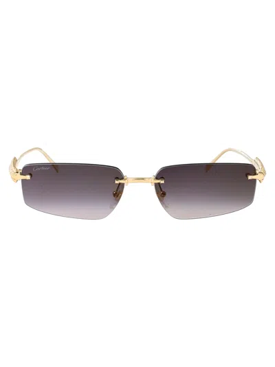 Cartier Gold Metal Sunglasses