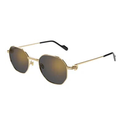 Cartier Gold Metal Sunglasses
