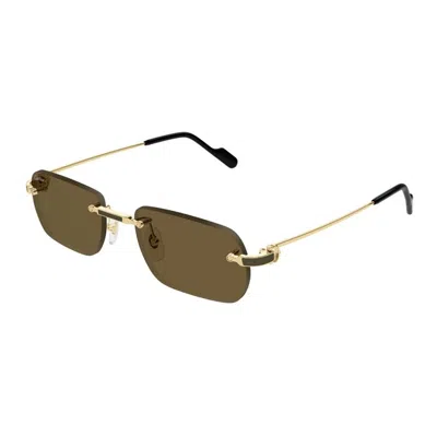 Cartier Gold Metal Sunglasses