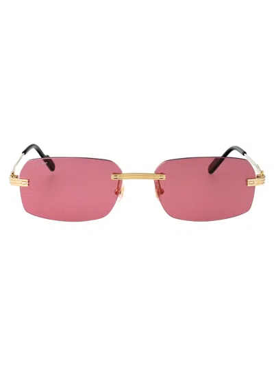 Cartier Gold Metal Sunglasses
