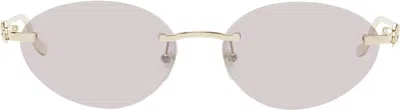 Cartier Gold 'panthère De ' Sunglasses In Multi