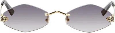 Cartier Gold 'panthère De ' Sunglasses