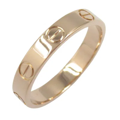 Pre-owned Cartier Gold Pink Gold (18k) Band Ring ()