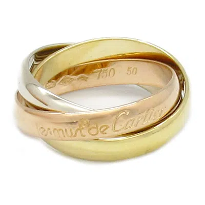 Pre-owned Cartier Gold Pink Gold (18k) White Gold (18k) Yellow Gold (18k) Band Ring ()