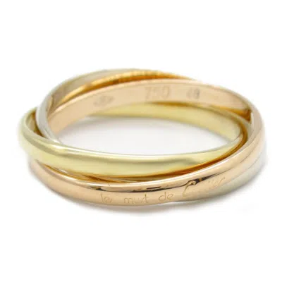 Pre-owned Cartier Gold Pink Gold (18k) White Gold (18k) Yellow Gold (18k) Band Ring ()