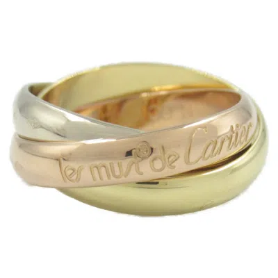 Pre-owned Cartier Gold Pink Gold (18k) White Gold (18k) Yellow Gold (18k) Band Ring ()