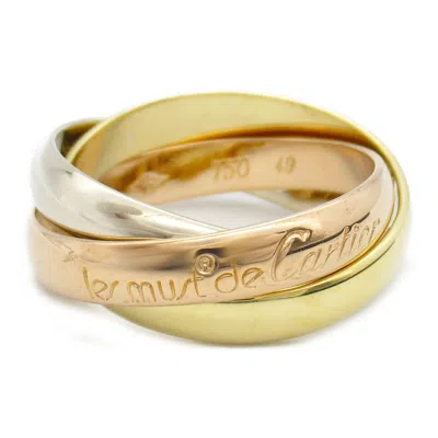 Pre-owned Cartier Gold Pink Gold (18k) White Gold (18k) Yellow Gold (18k) Band Ring ()