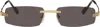Cartier Gold Première De  Rectangular Rimless Sunglasses In Brown