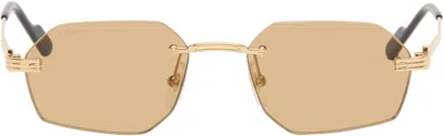 Cartier Gold 'première De ' Sunglasses In Brown