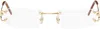Cartier Gold Rimless Glasses In 001 Gold