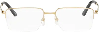 Cartier Gold 'santos De ' Glasses In Gold-gold-transparen