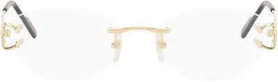 Cartier Gold Signature C Cat Eye Metal Glasses