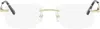 Cartier Gold Signature C Rectangular Metal Glasses In 001 Gold