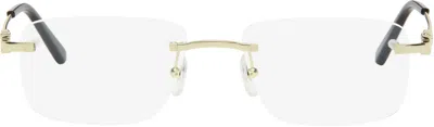 Cartier Gold Signature C Rectangular Metal Glasses