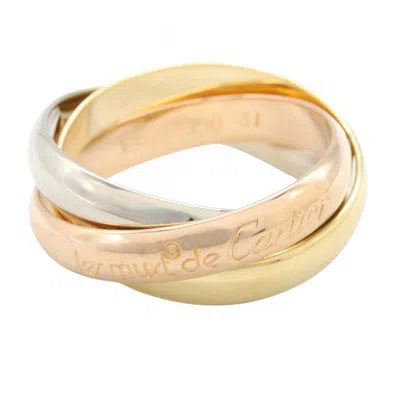 Pre-owned Cartier Gold Silver Yellow Gold (18k) Pink Gold (18k) White Gold (18k) Band Ring () In Multi