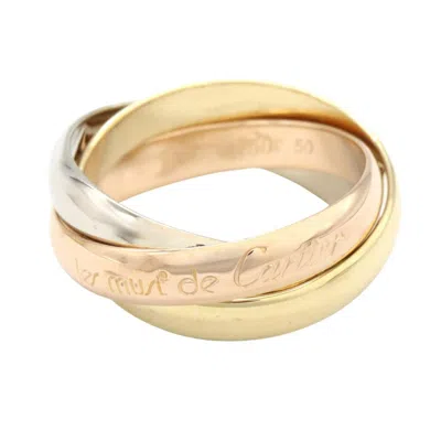 Pre-owned Cartier Gold Silver Yellow Gold (18k) Pink Gold (18k) White Gold (18k) Band Ring () In Multi