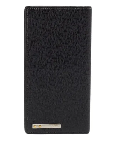 Pre-owned Cartier Grained-leather Wallet In Black