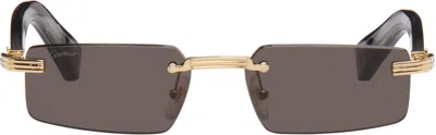 Cartier Gray Ct0537s Sunglasses In Burgundy