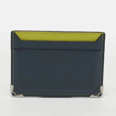 Pre-owned Cartier Green Leather Card Holder