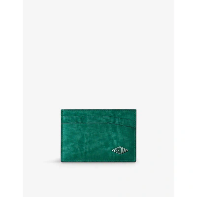 Cartier Green Losange Logo-plaque Leather Card Holder