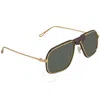 Cartier Green Navigator Men's Sunglasses Ct0243s 002 62 In Green