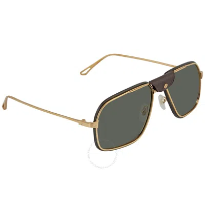 Cartier Green Navigator Men's Sunglasses Ct0243s 002 62
